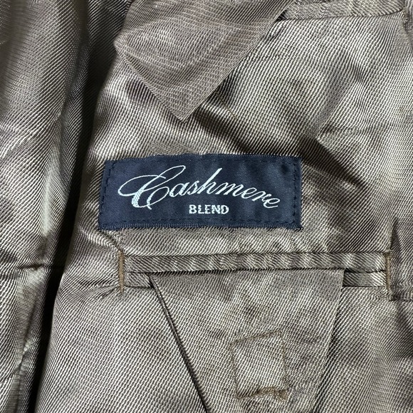 Vintage 90's Baracuta Cashmere Wool Bomber Jacket Beige Medium Soft Gold Lined - Picture 7 of 15